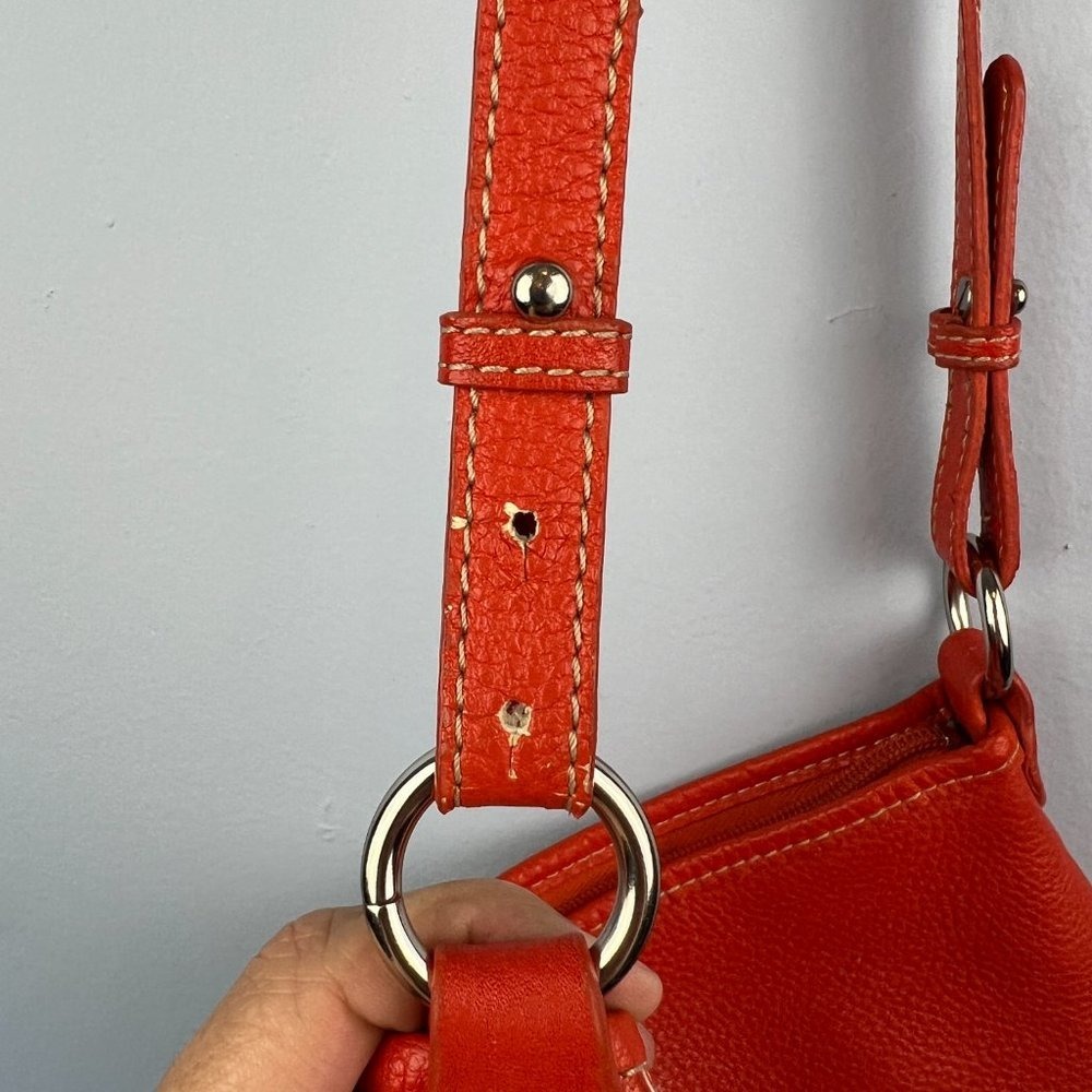 The Sak Pebble Leather Orange Shoulder Purse - Picture 4 of 8